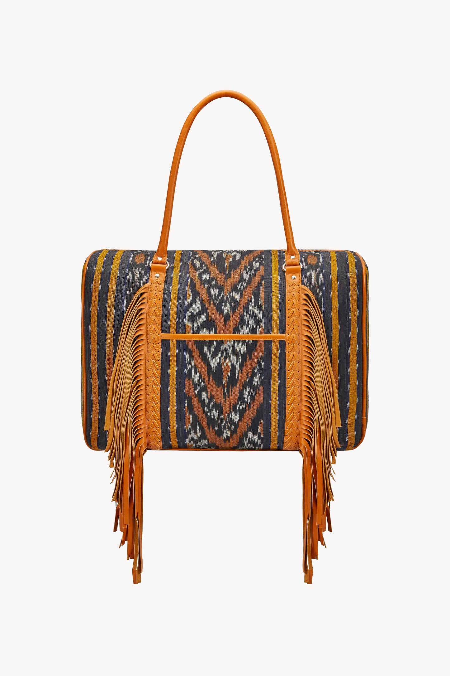 Zanzibar Ikat Bag Black/Tan/Gold