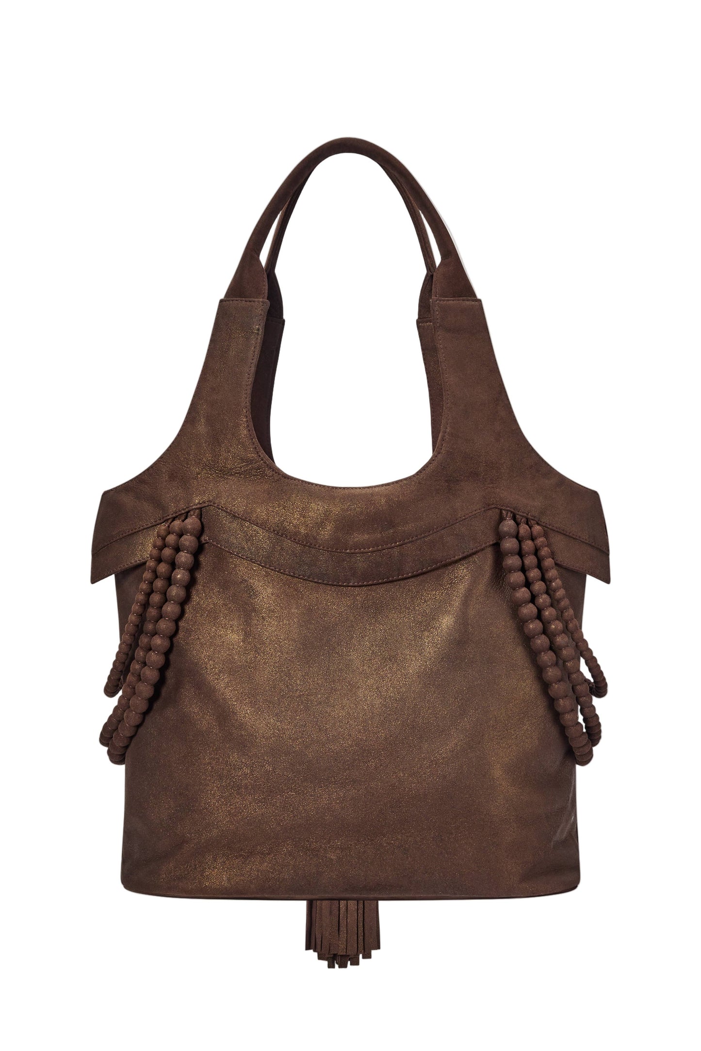 Daisy Tote Bag Metallic Brown