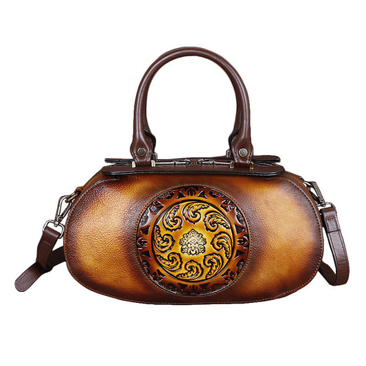 "The Sassy Lady" Cowhide embossed dumpling bag