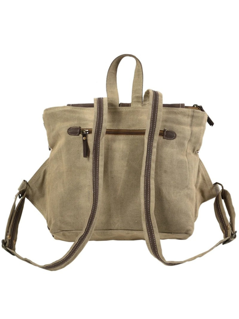 Ohlay by American Darling Clay Canyon Boho Canvas and Leather Mini Backpack