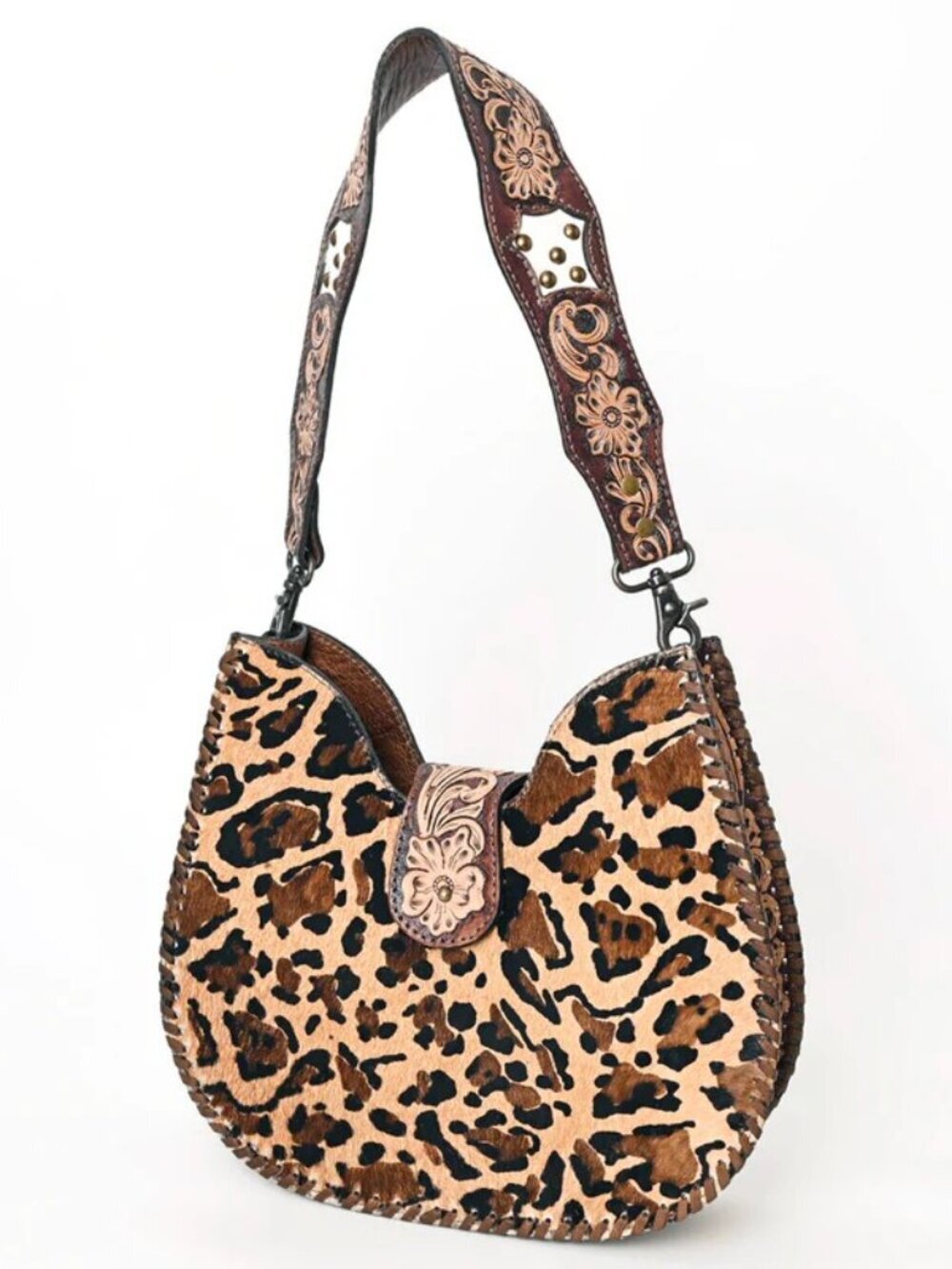 American Darling Western Leopard Hair on Hobo