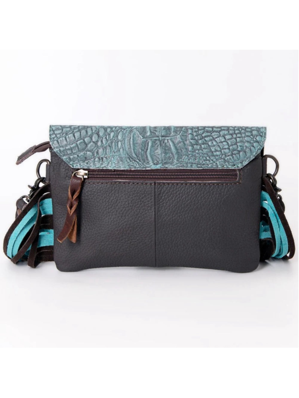 Olay By American Darling Starry Night Turquoise Tooled Crossbody Bag