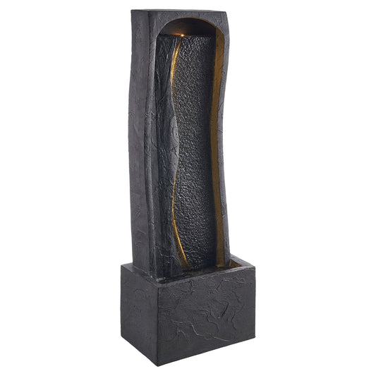 Outdoor Water Fountain 1-Tier Rock Base Style 38.58 In Height Fountains