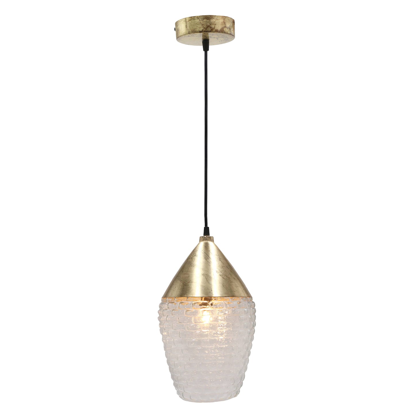 14"H Kaden Golden Subway 1-Light Pendant