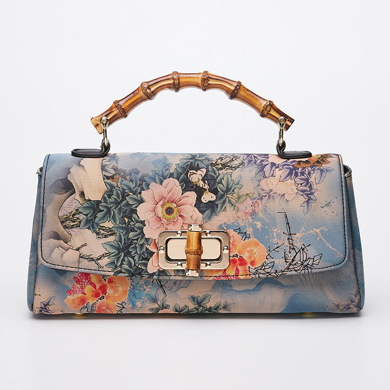 Flower Odessey Retro Leather Antique Handbag