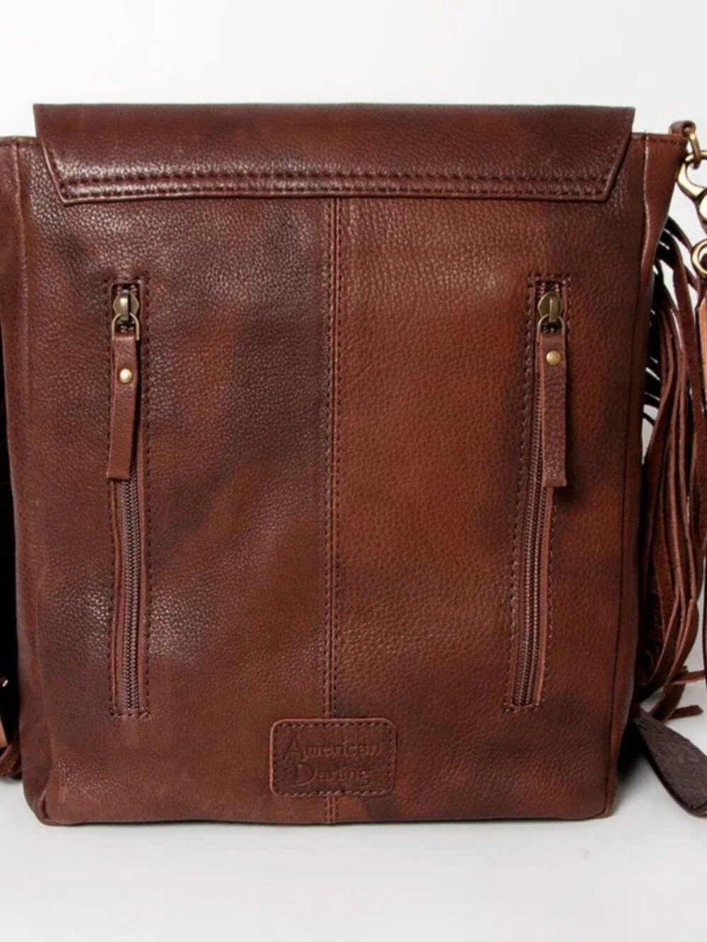 American Darling Sunflower Fringe Leather Crossbody