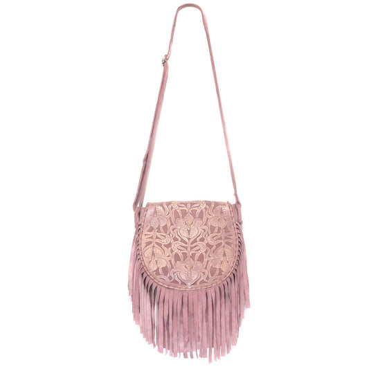 Antheia Fringe Bag Antique Dusty Pink