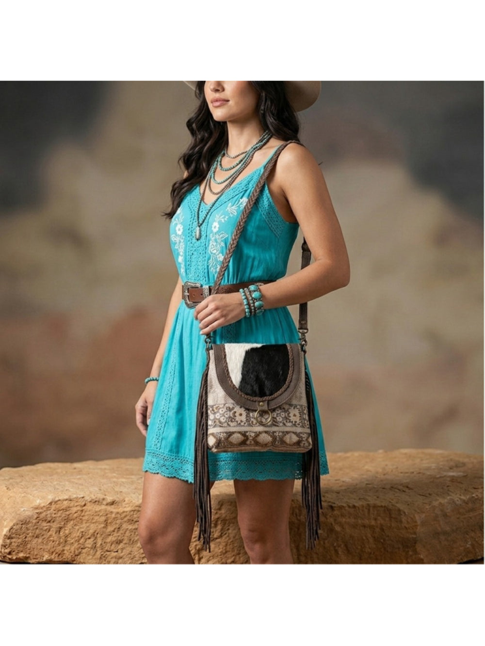 Ohlay by American Darling Rustic Range Boho Fringe Crossbody