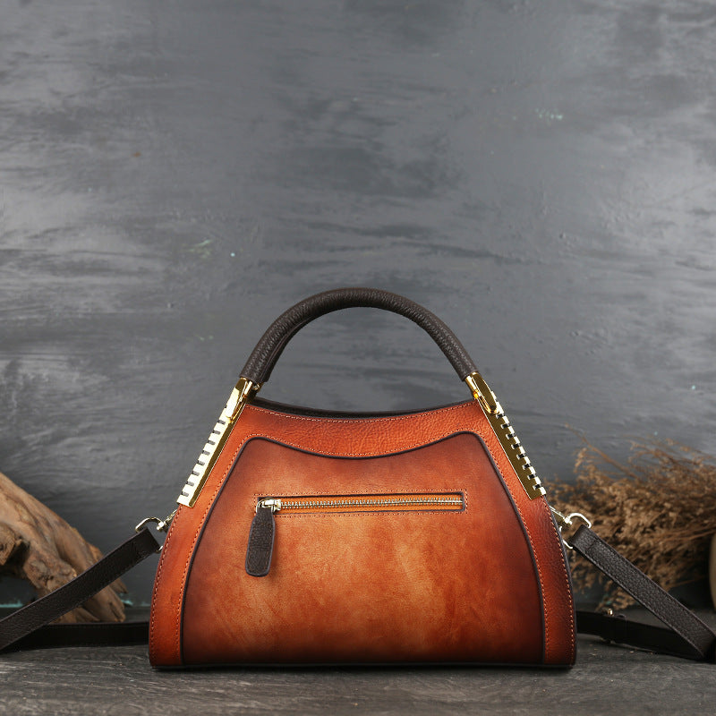 "The sunflower" Leather embossed Messenger Bag