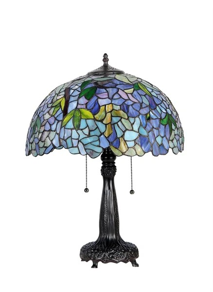 Tiffany-stlye Stained glass Wisteria Table Lamp 16" Shade