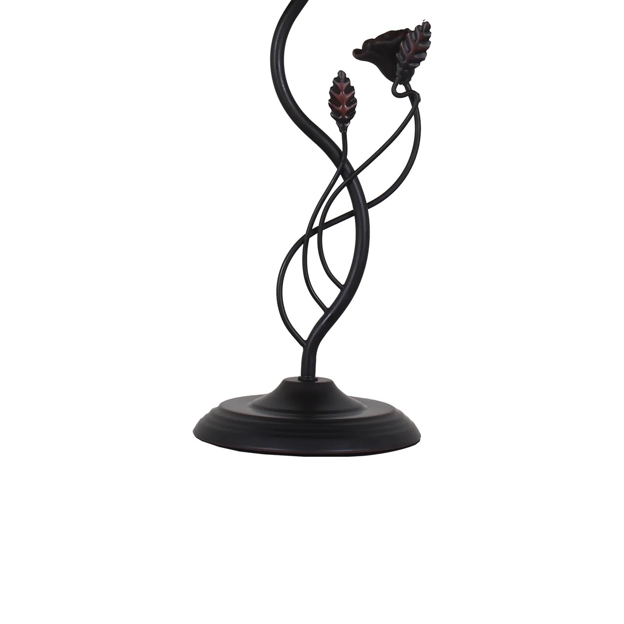2 Light Tiffany-style featuring rose base and Floral Stained Glass Table Lamp 16