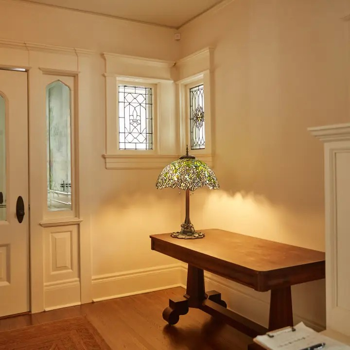 32"H Wisteria Tiffany-Style Stained Glass Table Lamp