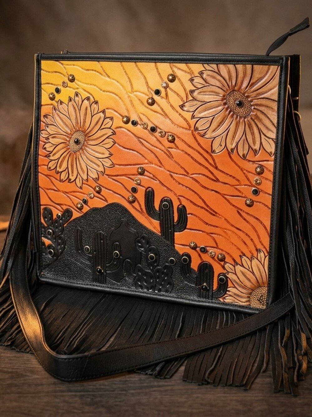 American Darling Desert Bloom Fringe Crossbody