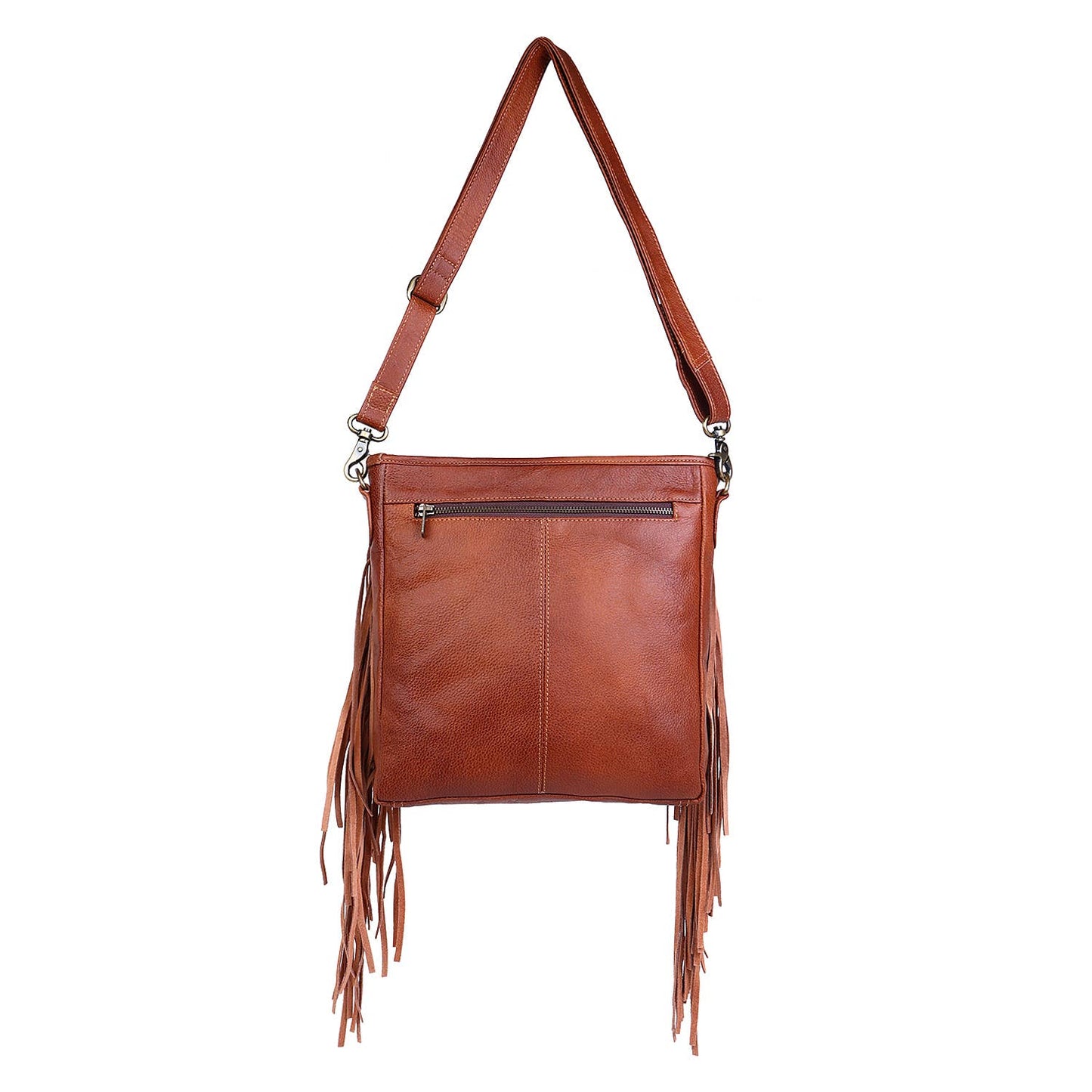Frontier Fringe Leather & Cowhide Crossbody Bag