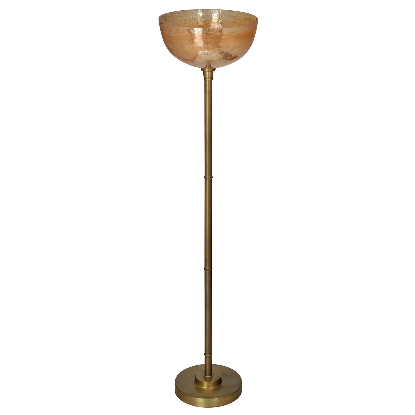 65.75"H Angie Glass and Metal Floor Lamp