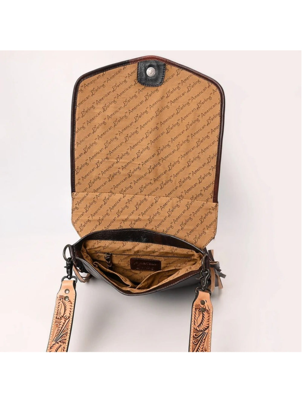 American Darling Turquoise Dreams Saddle Blanket Fringe Crossbody Messenger