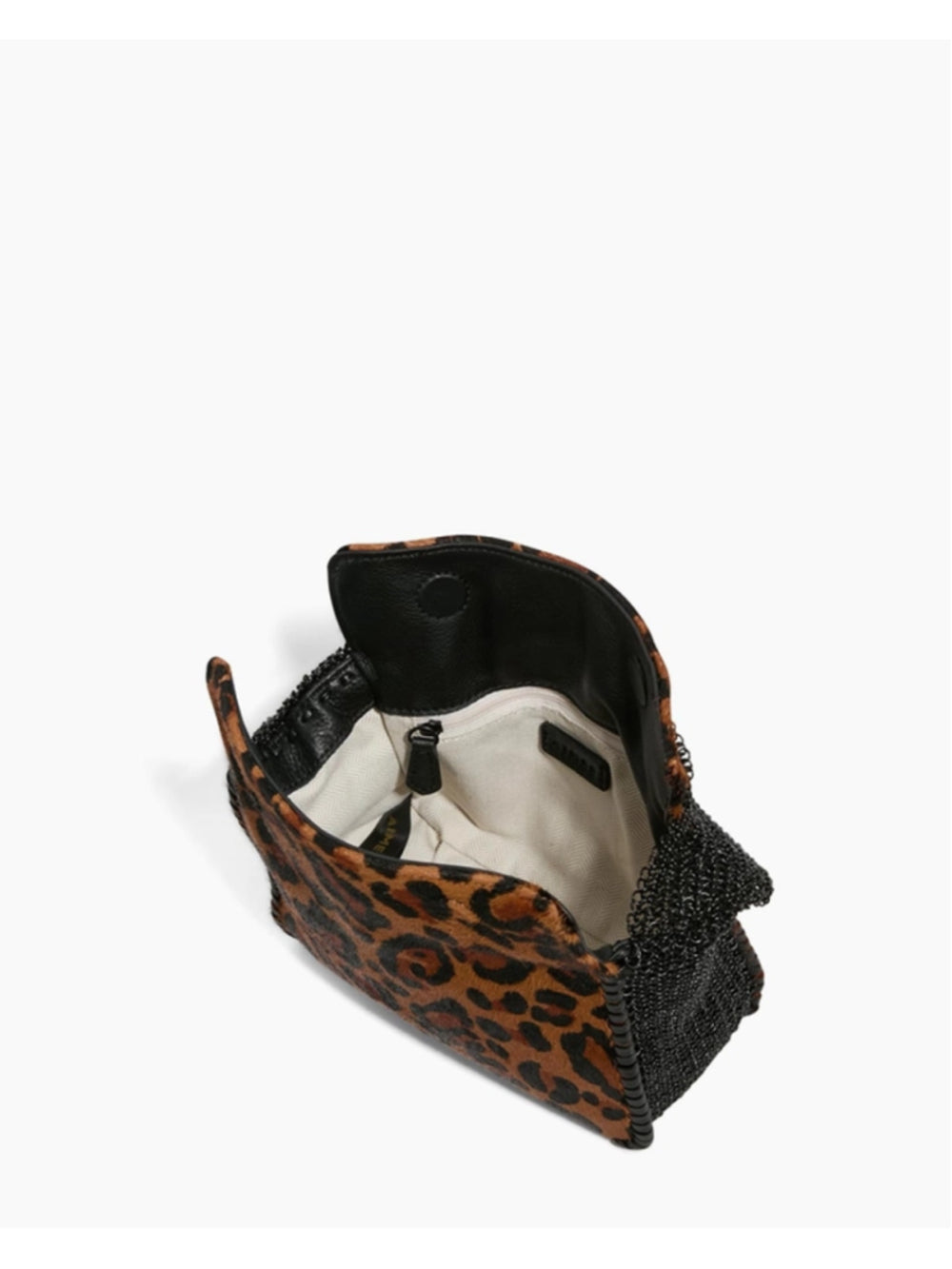 Aimee Kestenberg Chain-Mail Top Handle in Wildcat CalfHair Animal Print Bag