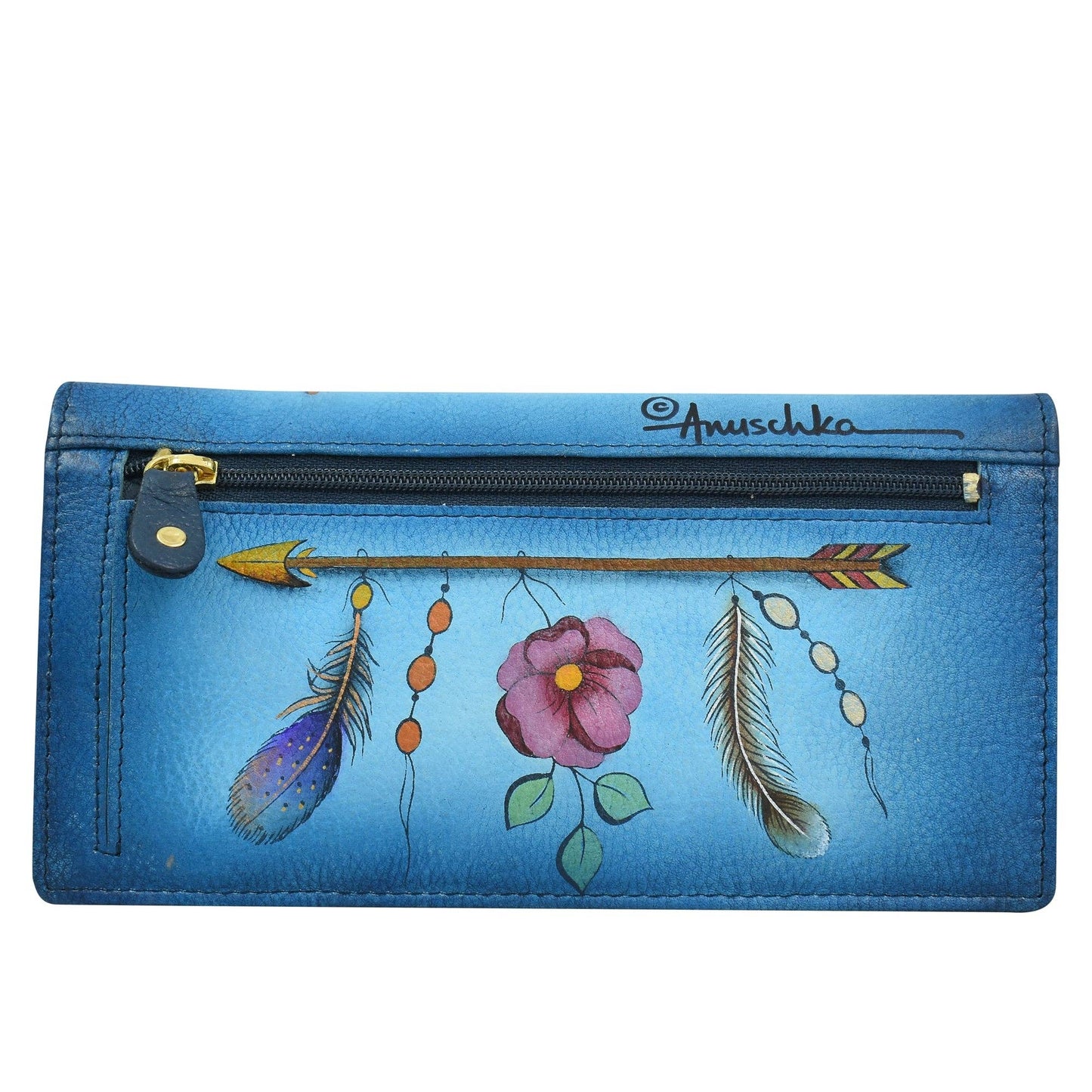 Anuschka Clutch Wallet - 1785 Western Longhorn design