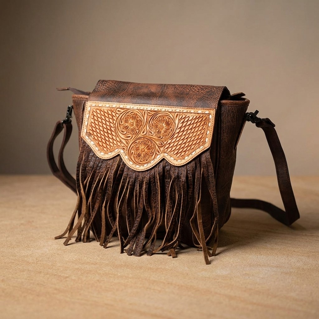 American Darling Rustic Fringe Western Crossbody Bag