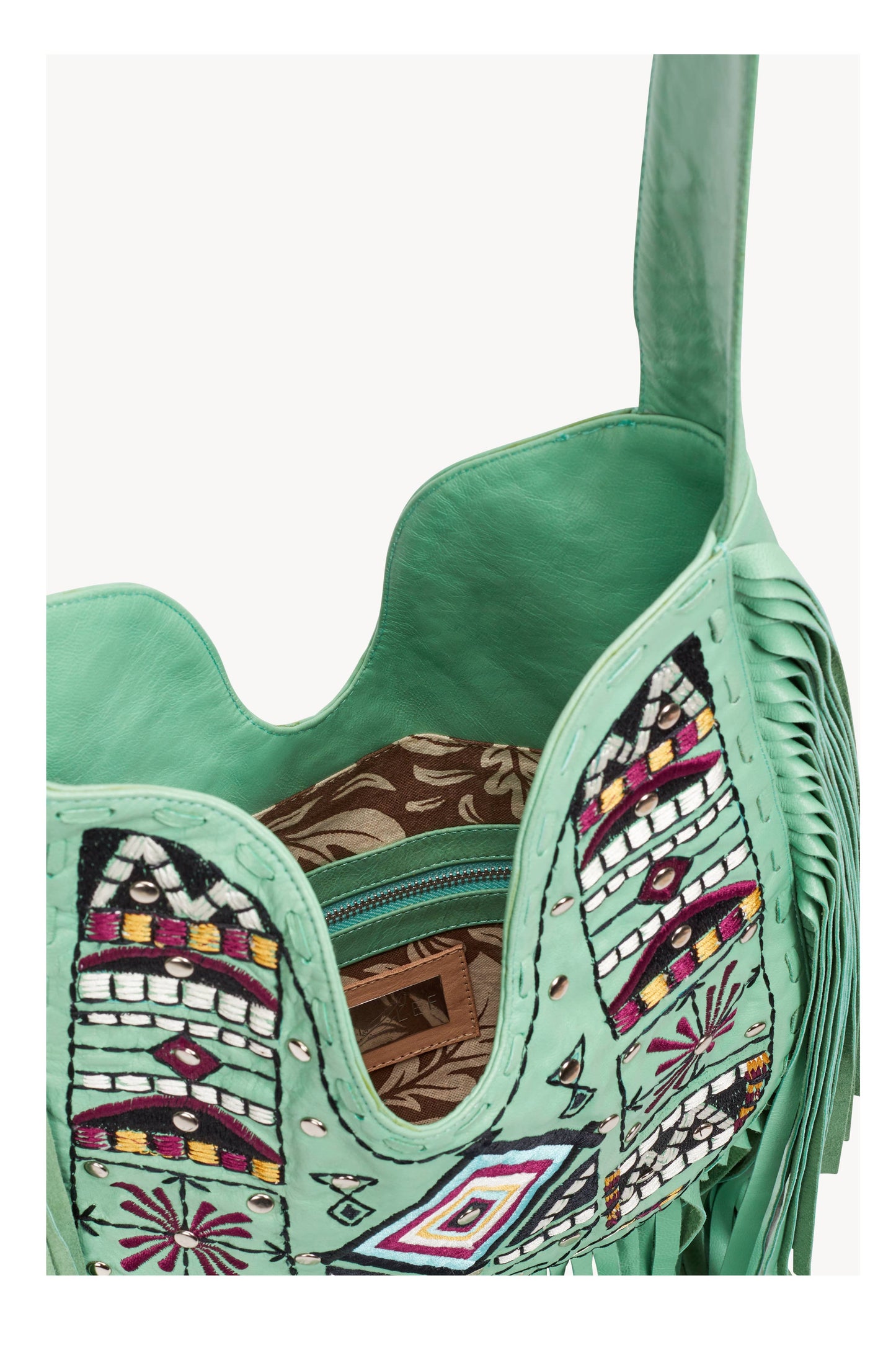 Zanzibar Embroidery Bag Aqua