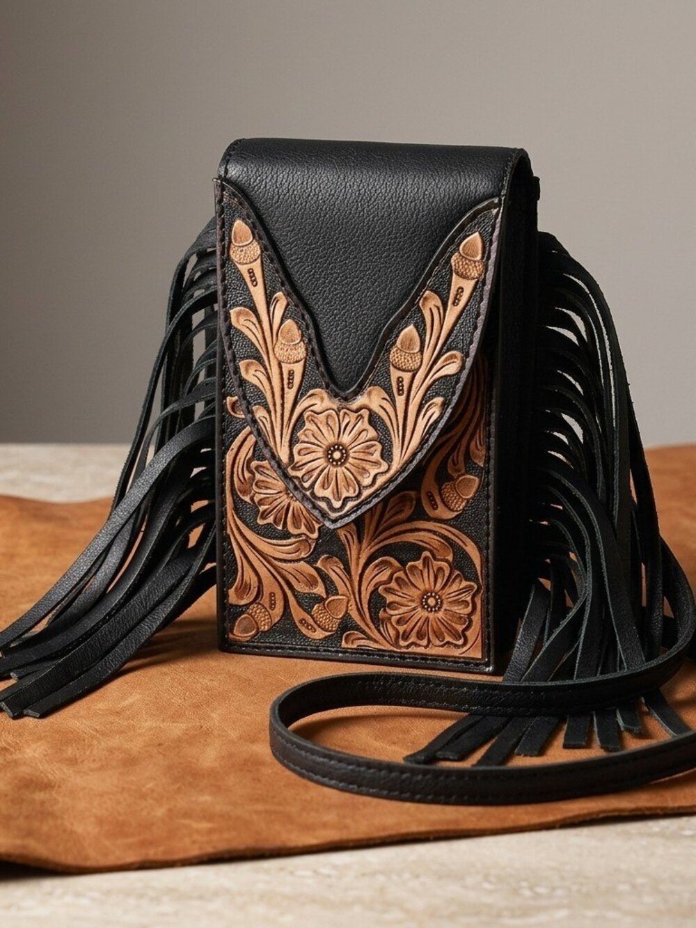 American Darling Desert Bloom Fringe  Phone Crossbody