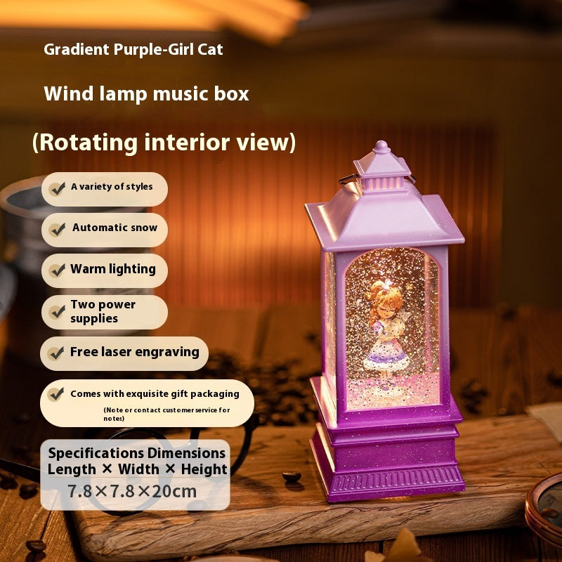 Resin Glass Rotatable Children's Day Music Box Music Box