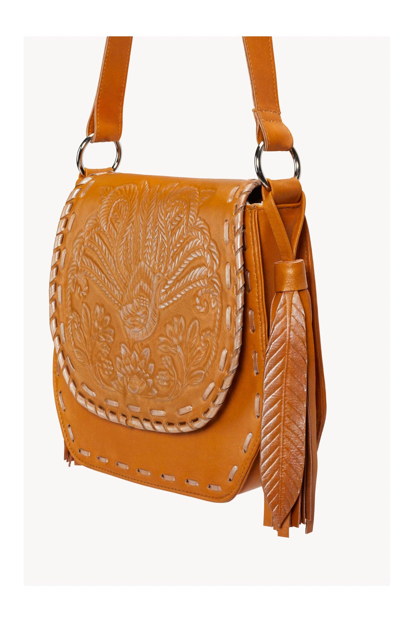 Lyrebird Love Bag Antique Tan/Silver