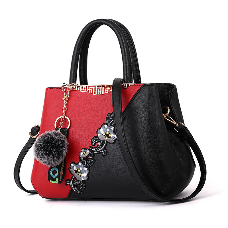 Contrasting Color Handbag - "The Yingyang"