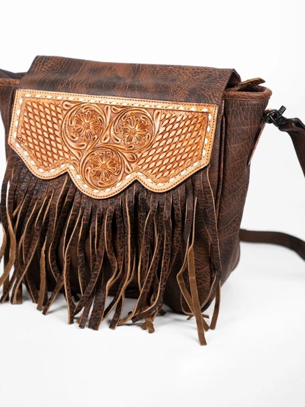 American Darling Rustic Fringe Western Crossbody Bag
