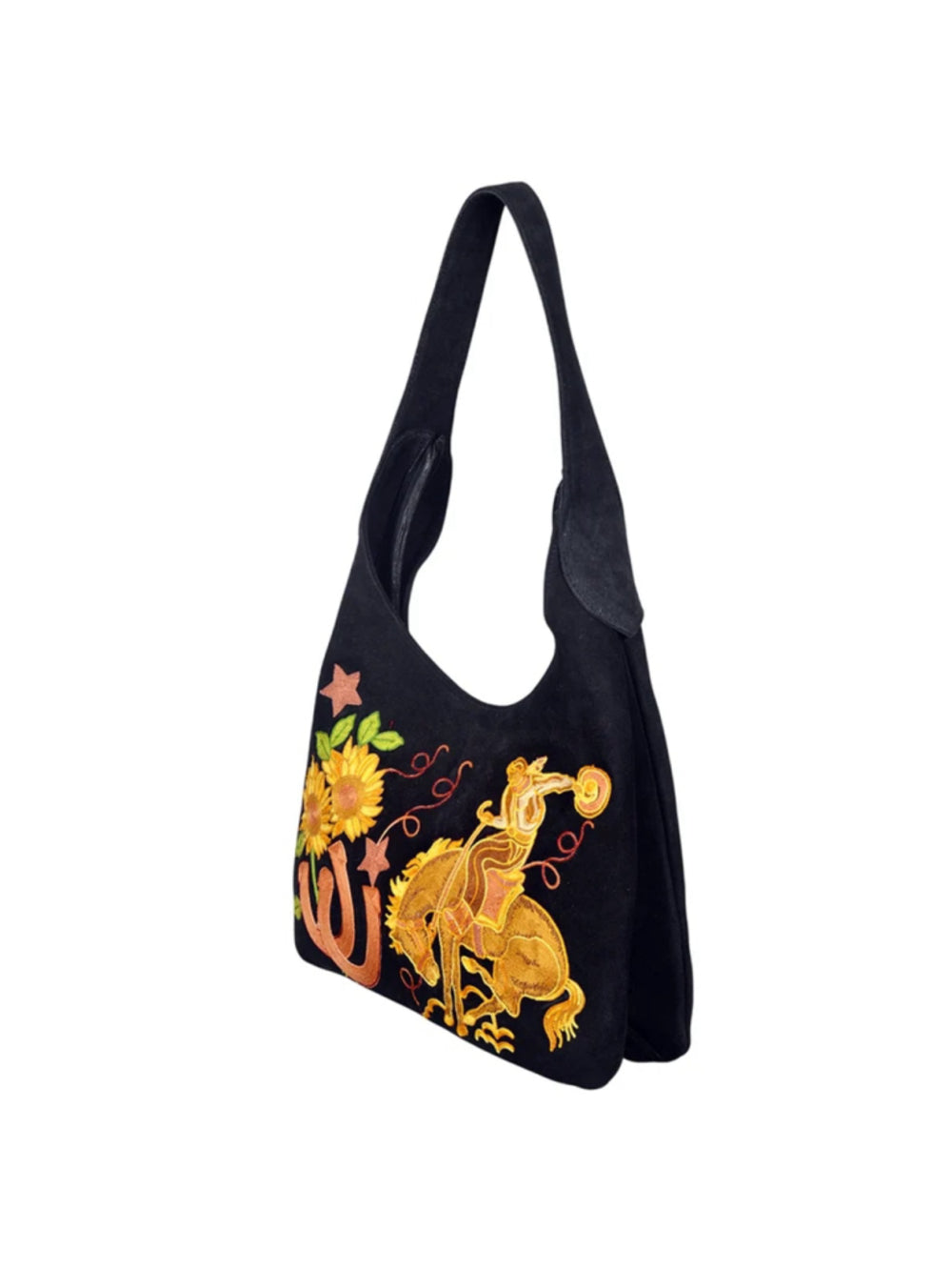 American Darling Sunflower Rodeo Embroidered Hobo Bag