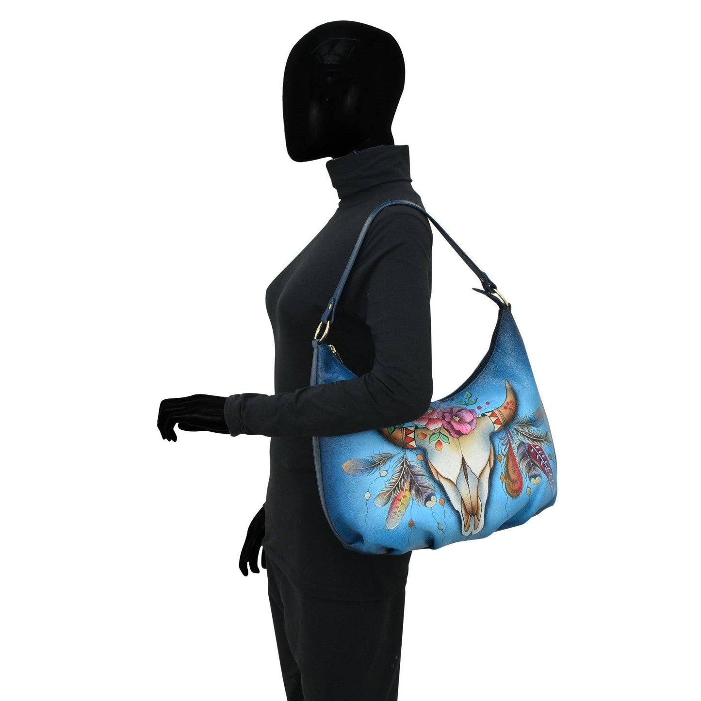 Anuschka Ruched Hobo - 7615 western longorn design