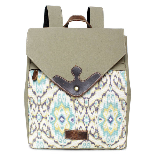 Sage and Teal Upcycled Back Pack