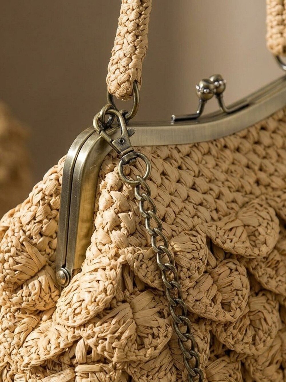 Patricia Nash Laureana Frame - Scalloped Raffia