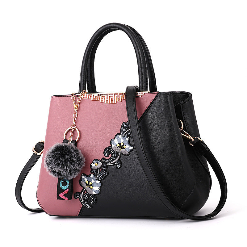 Contrasting Color Handbag - "The Yingyang"