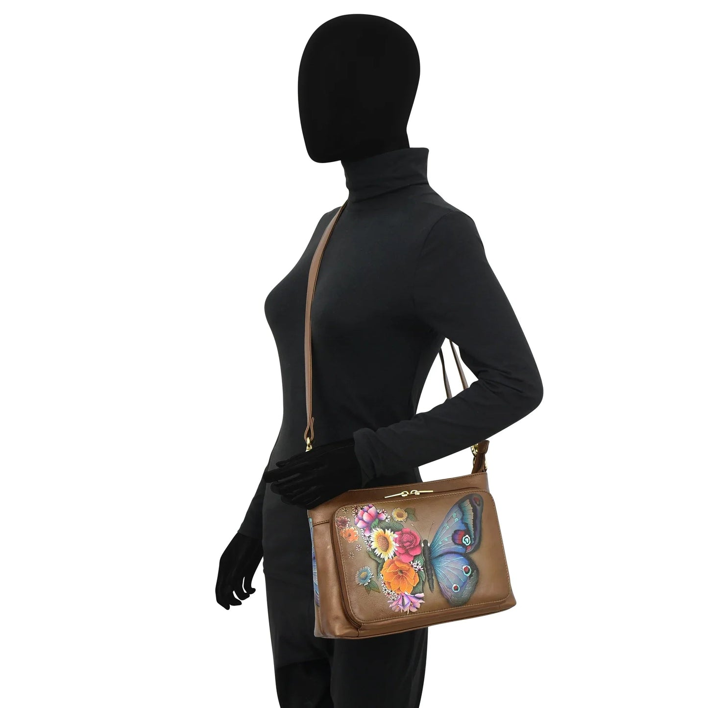 Anuschka Butterfly Blossoms Shoulder Organizer - 684