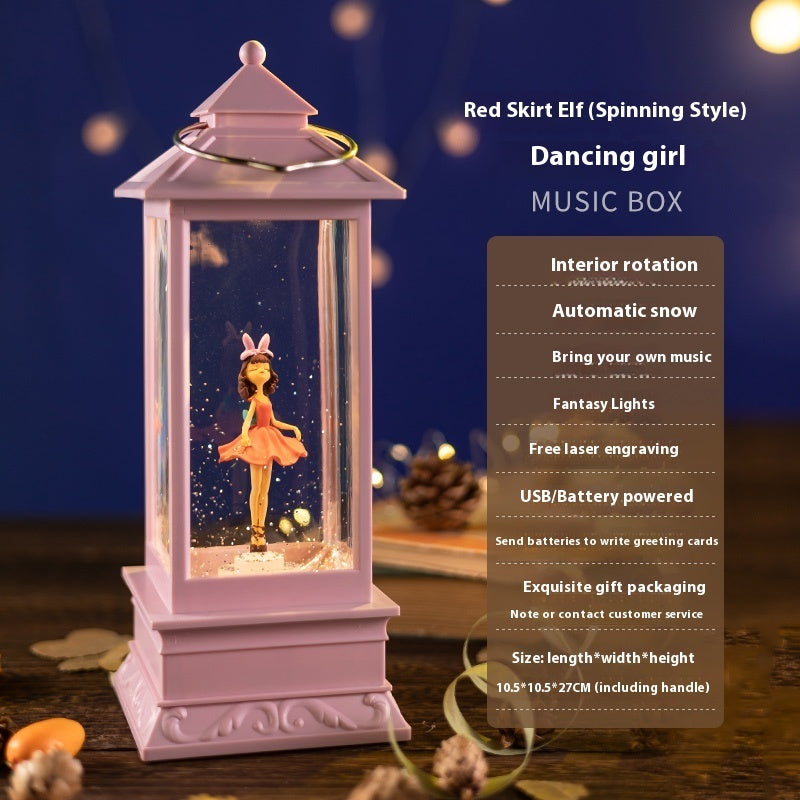 Resin Glass Rotatable Children's Day Music Box Music Box