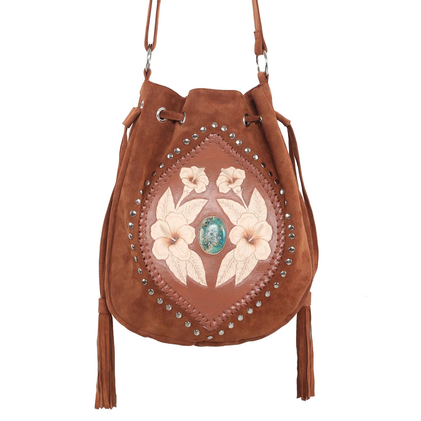 Hula Hibiscus Pouch Bag Tobacco