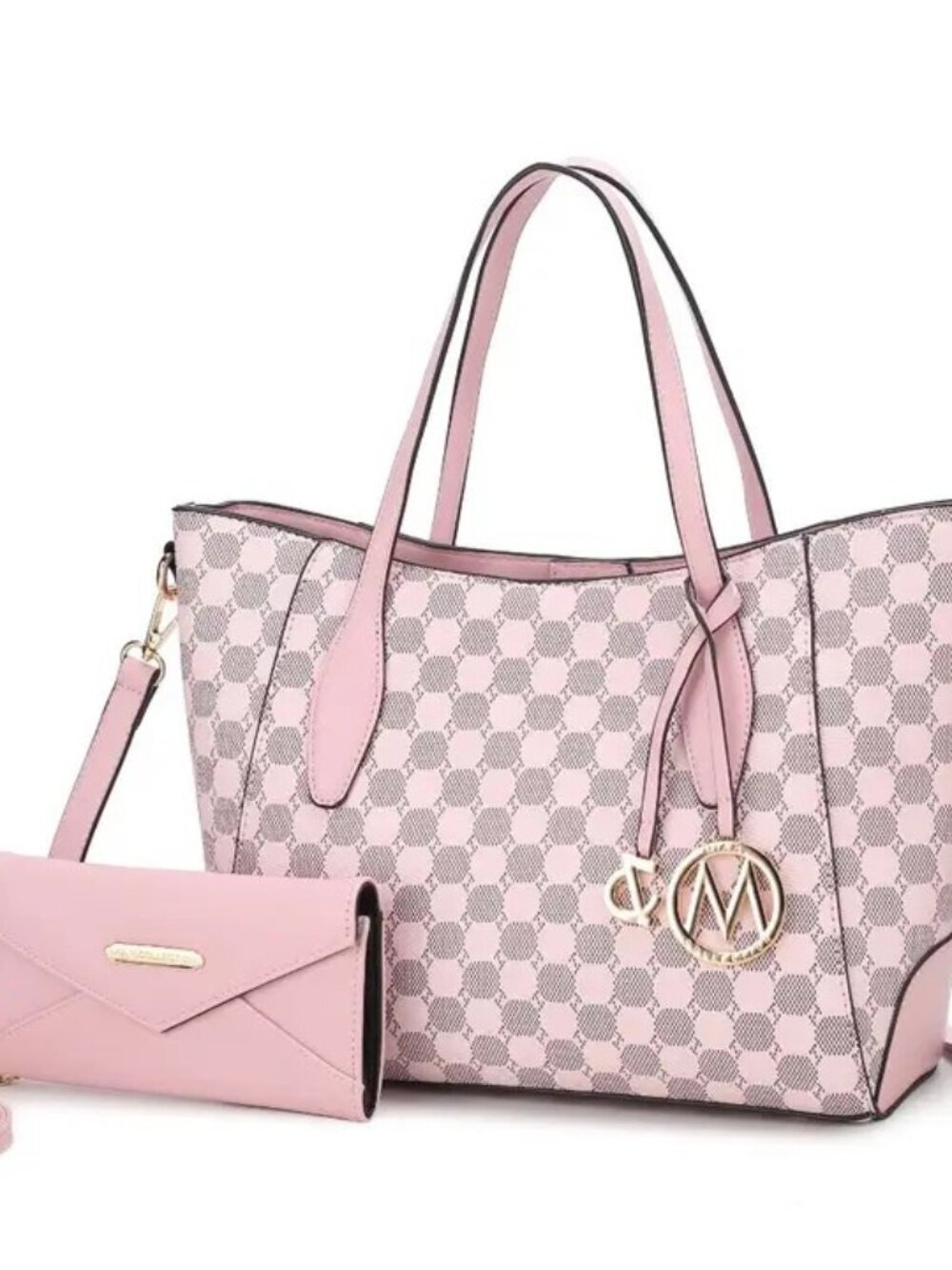 Gianna Vegan Leather Women Tote & Matching Wallet By Mia K-Various colors