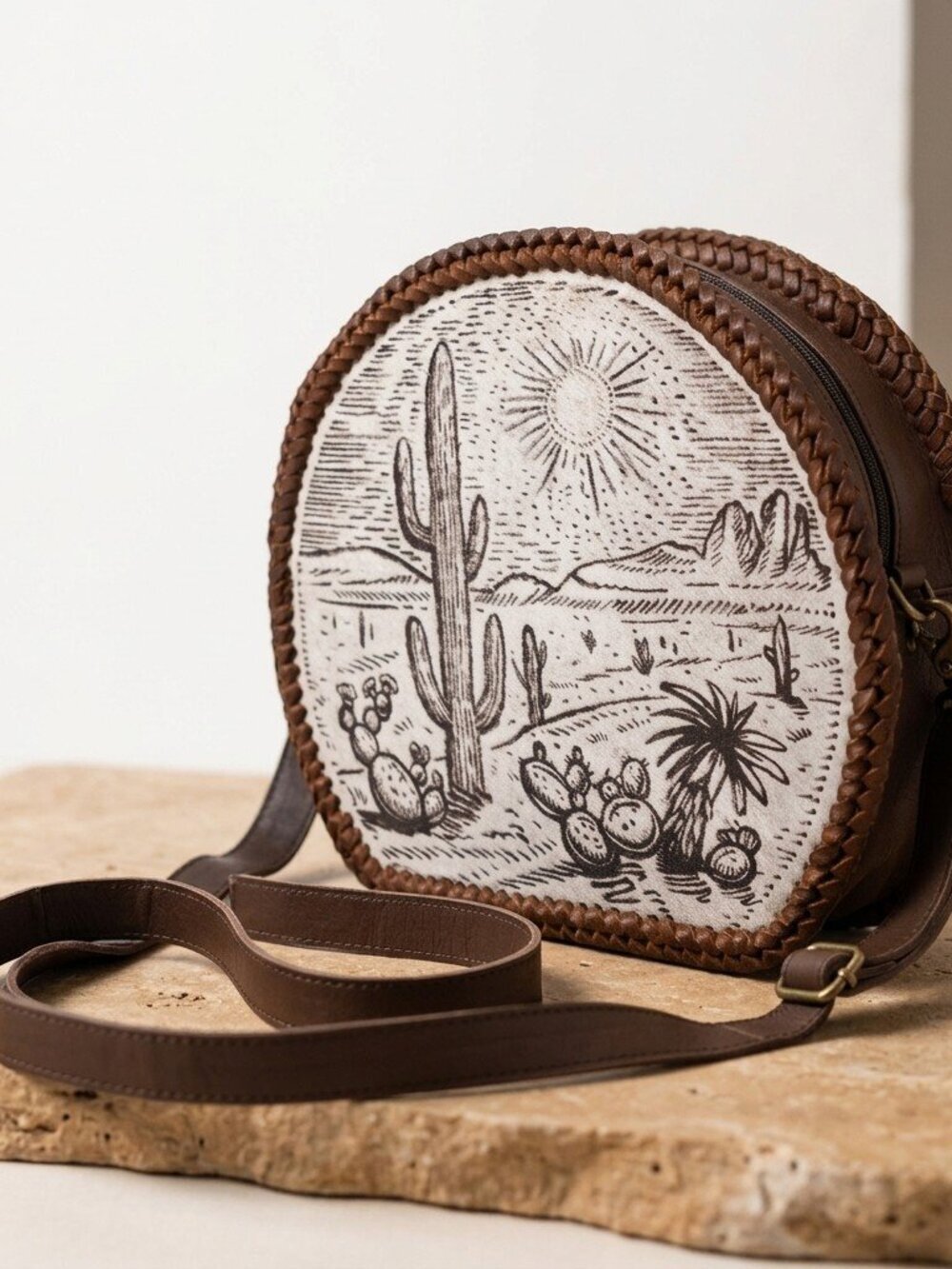 American Darling Desert Sketch Round Crossbody