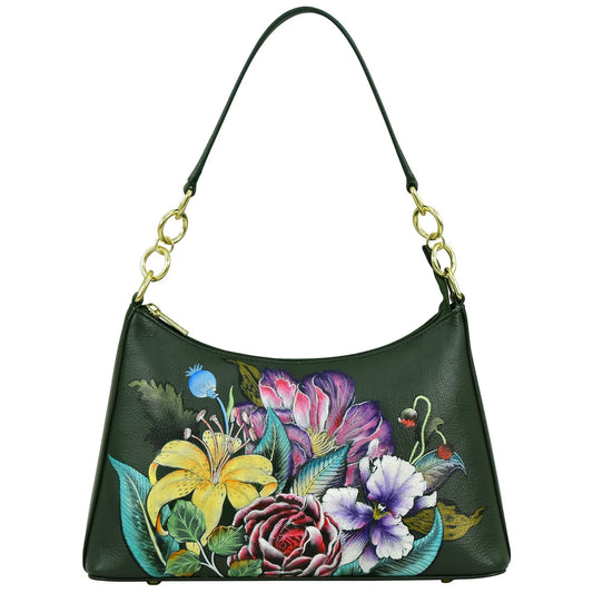 Anuschka Vintage Floral Zip-Top Shoulder Hobo - 707