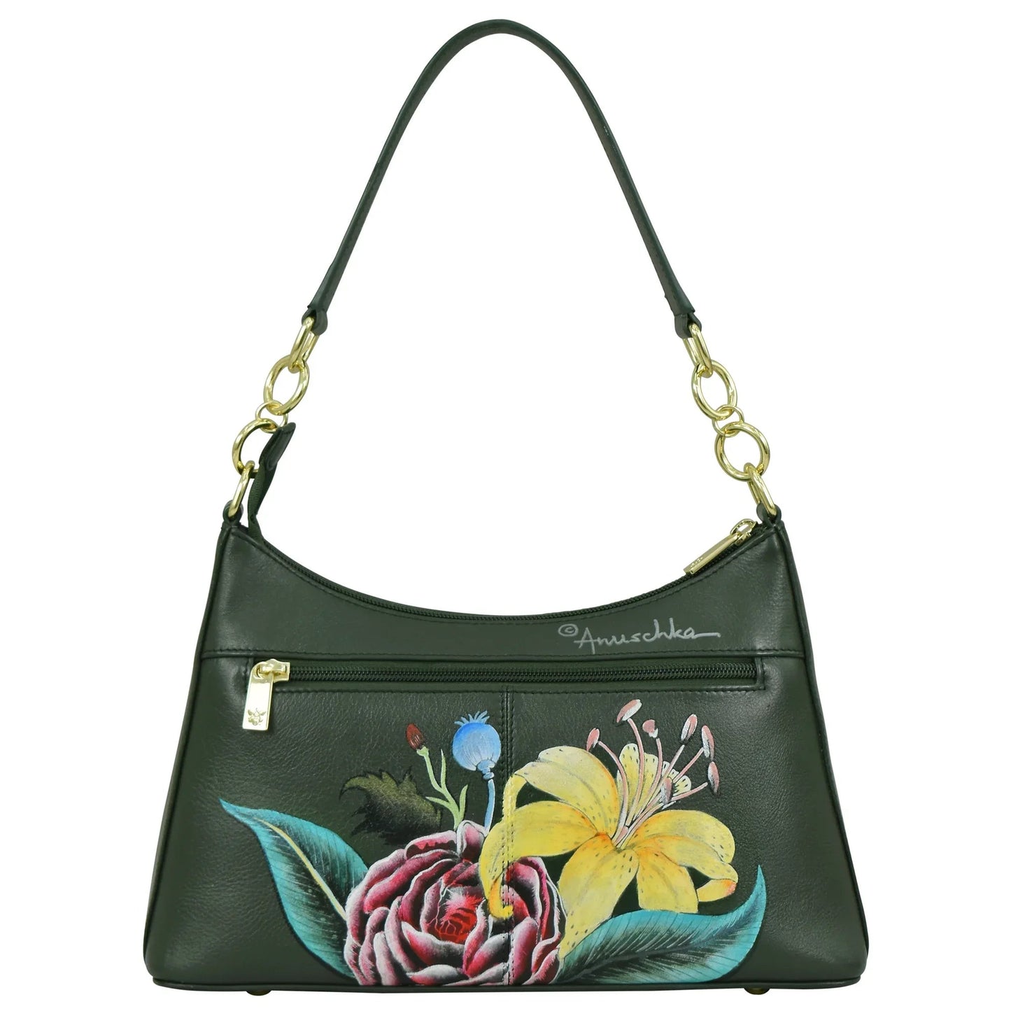 Anuschka Vintage Floral Zip-Top Shoulder Hobo - 707