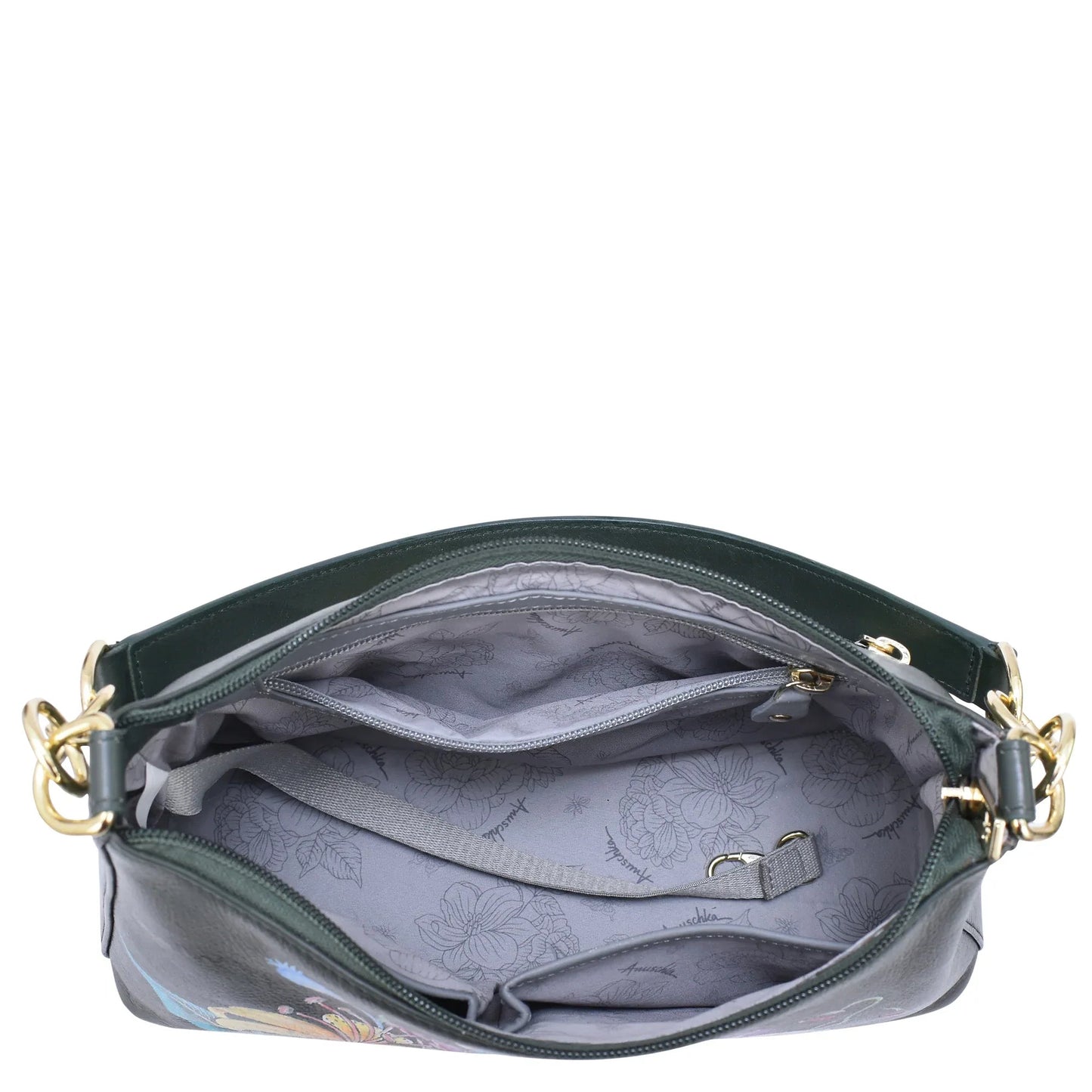 Anuschka Vintage Floral Zip-Top Shoulder Hobo - 707