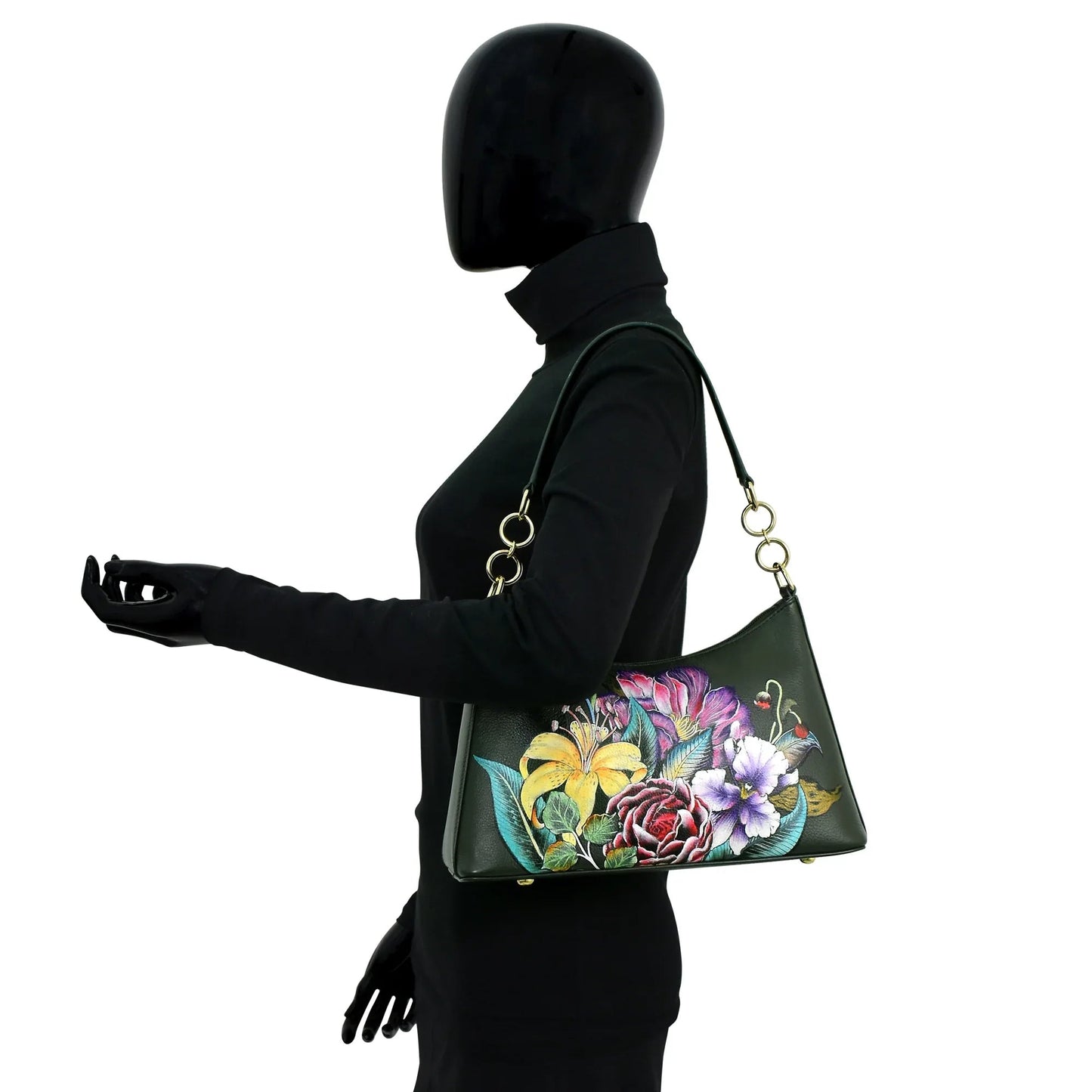 Anuschka Vintage Floral Zip-Top Shoulder Hobo - 707