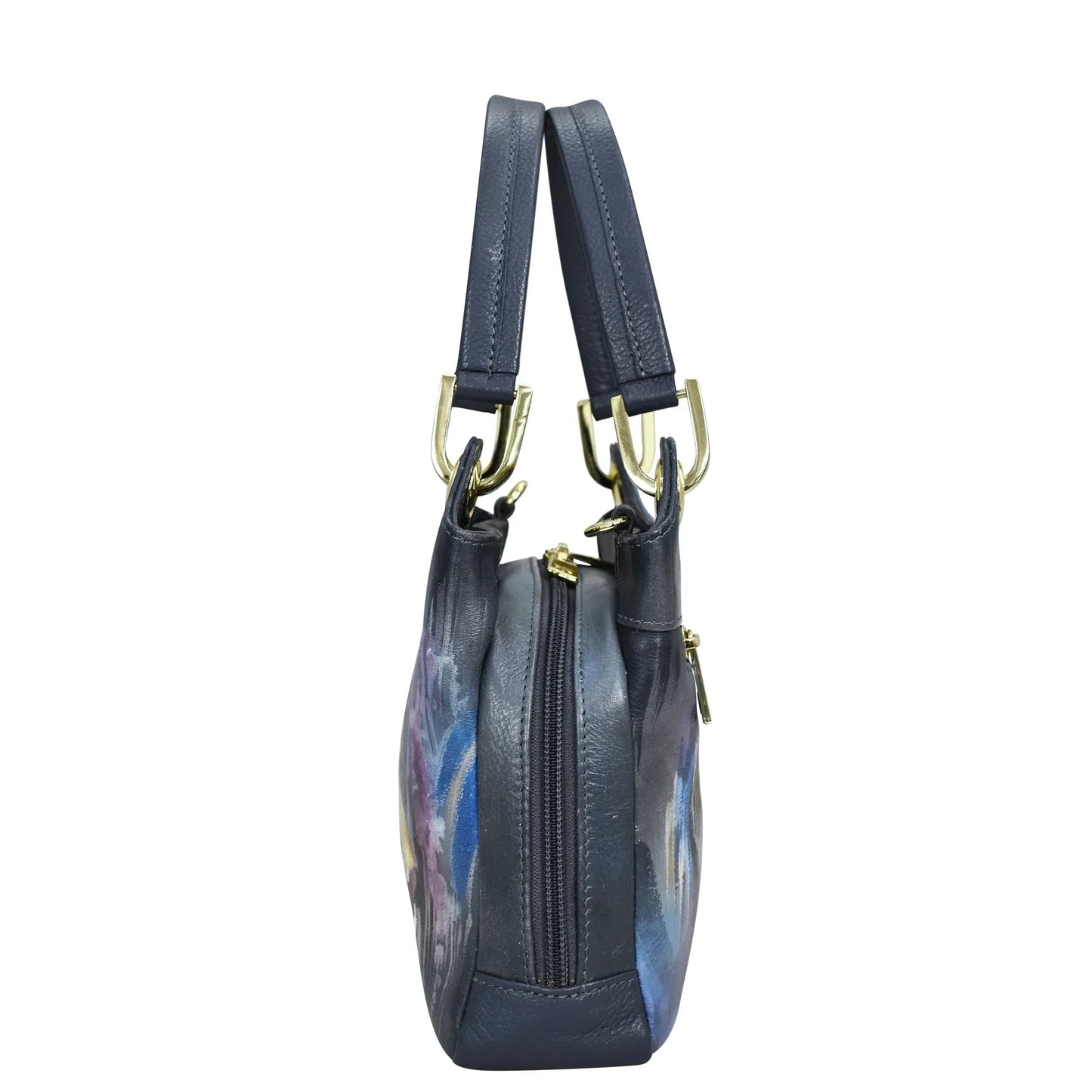 Anuschka abstract leopard Satchel With Crossbody Strap - 708