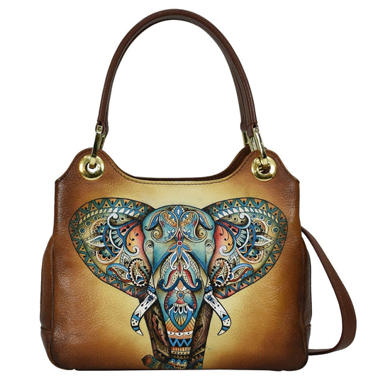 Anuschka elephant mandala Satchel With Crossbody Strap - 708