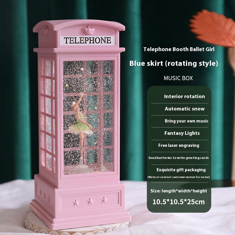 Resin Glass Rotatable Children's Day Music Box Music Box