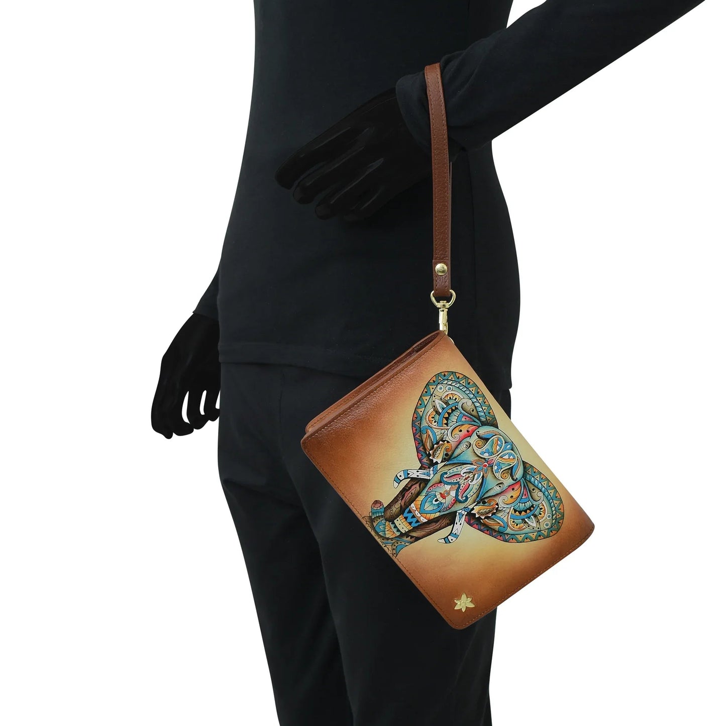 Anuschka Elephant Mandala 4 in 1 Organizer Crossbody - 711
