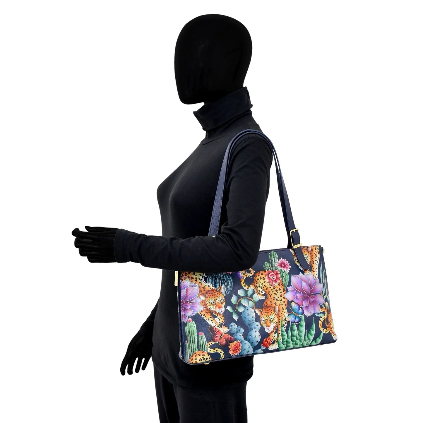 Anuschka Wild Desert Safari Cheetah Expandable Shopper Tote - 712
