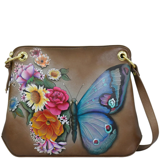 Anuschka Butterfly Blossoms Crossbody Sling Bag - 713