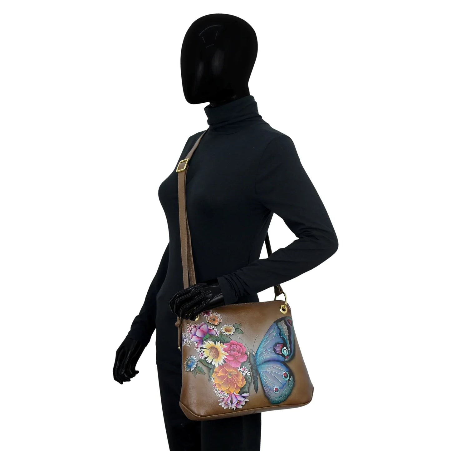Anuschka Butterfly Blossoms Crossbody Sling Bag - 713